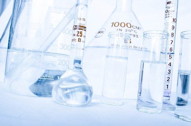 Science lab, Erlenmeyer flasks