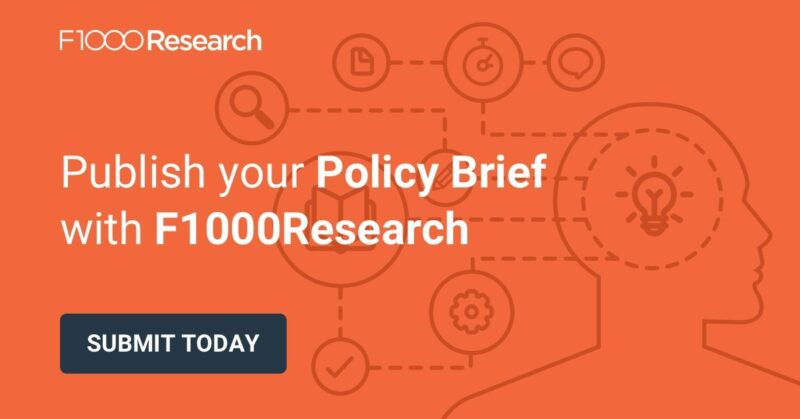 Image promoting publishing your Policy Brief with F1000 Research