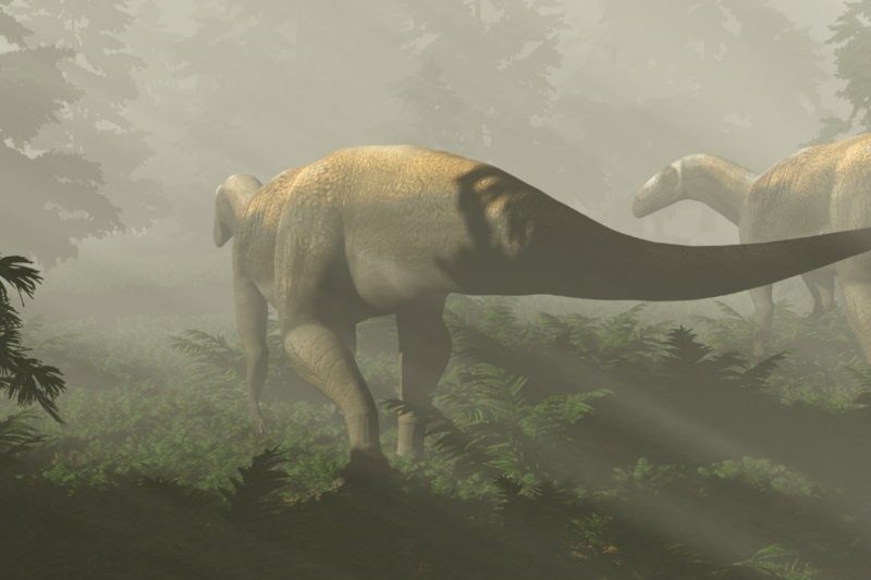 Artistic rendering of long-necked herbivore Prosauropod