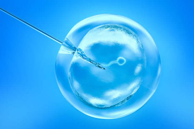 Assisted fertilization of sperm with egg cell
